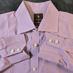 Tailorbyrd long sleeve cotton button down dress shirt men's size XL